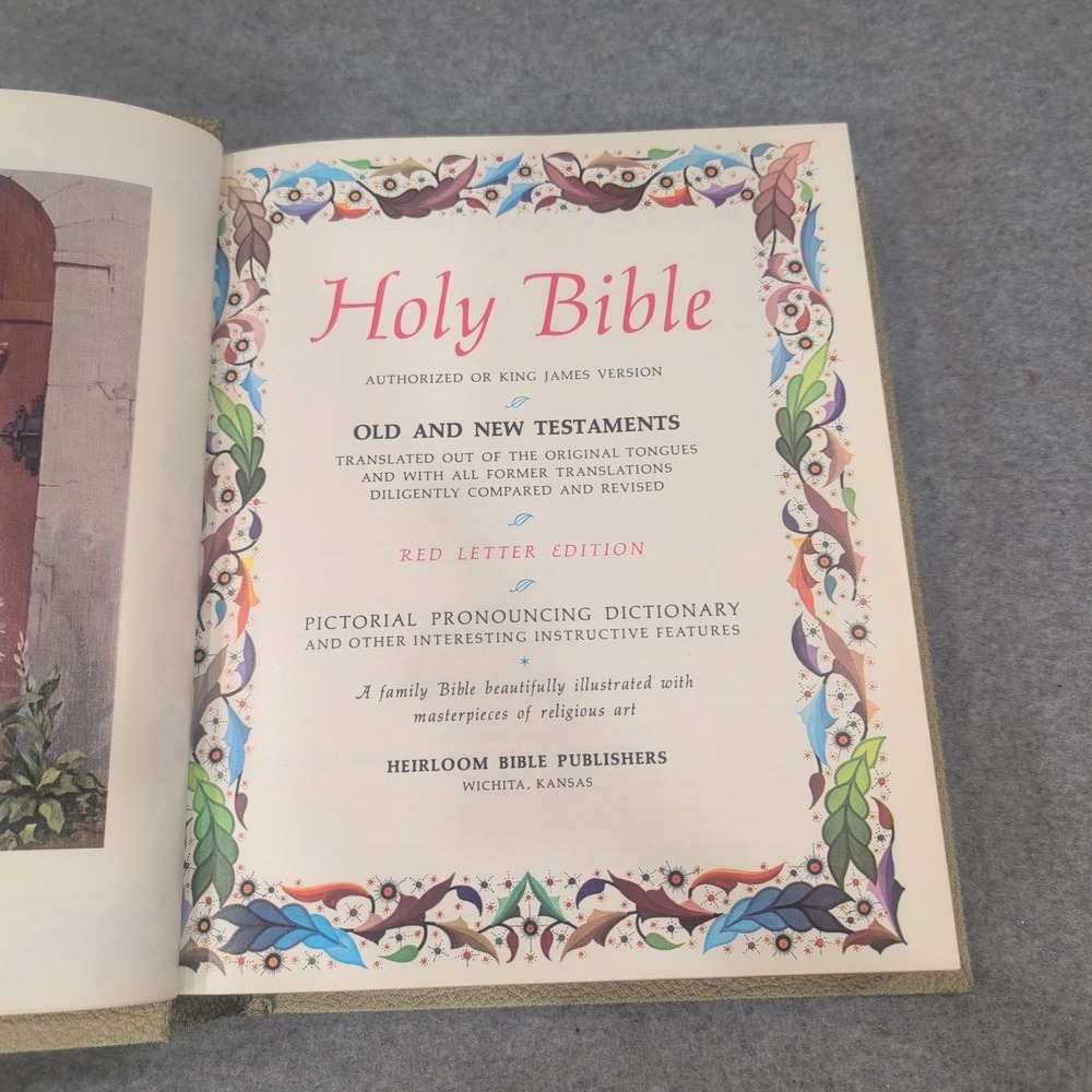 Heirloom Bible Publishers King James Version Red Letter Edition Illustrated KJV - Picture 3 of 5